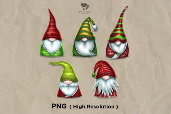 Christmas Gnome Set 2: Festive Illustrations for Brands