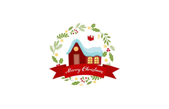 Christmas House Decoration Design: Festive Illustrations