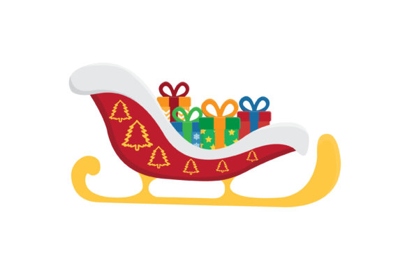 Christmas Sleigh Vector-10: Festive Illustrations