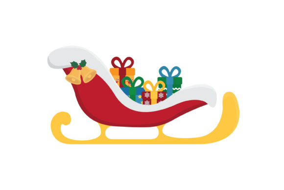 Christmas Sleigh Vector-8: Festive Illustrations for Crafts