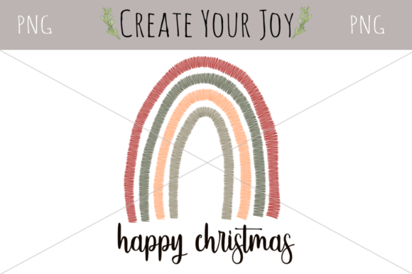 Happy Christmas Boho Rainbow: Fresh Illustrations