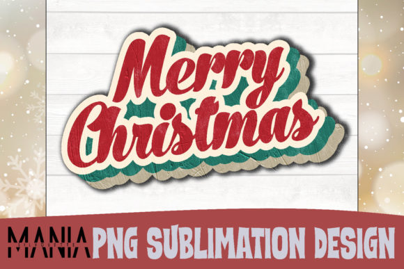 Merry Christmas Vintage Sublimation: Premium Illustrations