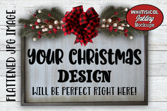 Metal Farmhouse Christmas Sign: Rustic Illustrations
