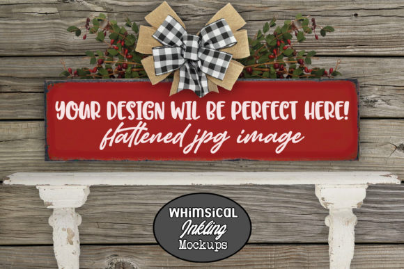 Review: Red Farmhouse Christmas Sign Mockup for Stitchers