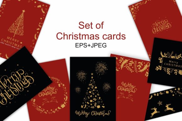 Review: Set of Christmas Cards Illustrations for Sellers