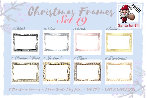 Reviewing Sublimation Christmas Frames Set 19 Illustrations
