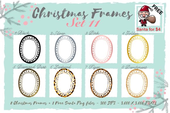 Sublimation Christmas Frames Set 11: Premium Illustrations