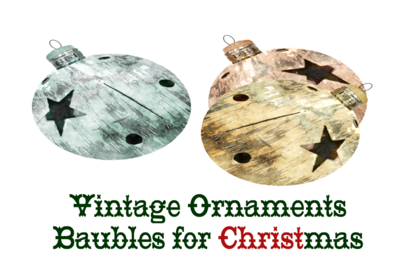Vintage Christmas Ornaments: Illustrations for Branding
