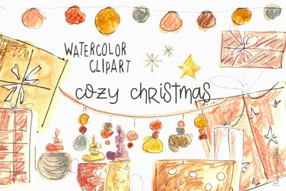 Watercolor Christmas Ornaments Clipart & Illustrations Review